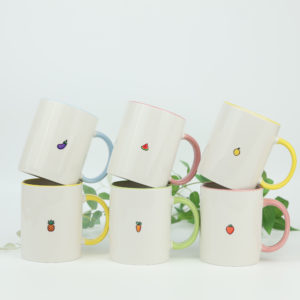 픽셀 과일 머그컵  6종 세트