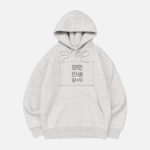 비캔버스 기모 쭈리 오버핏 후드티 (양면 인쇄)