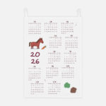 2026년 패브릭 붉은 말 달력