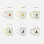 픽셀 과일 머그컵  단품